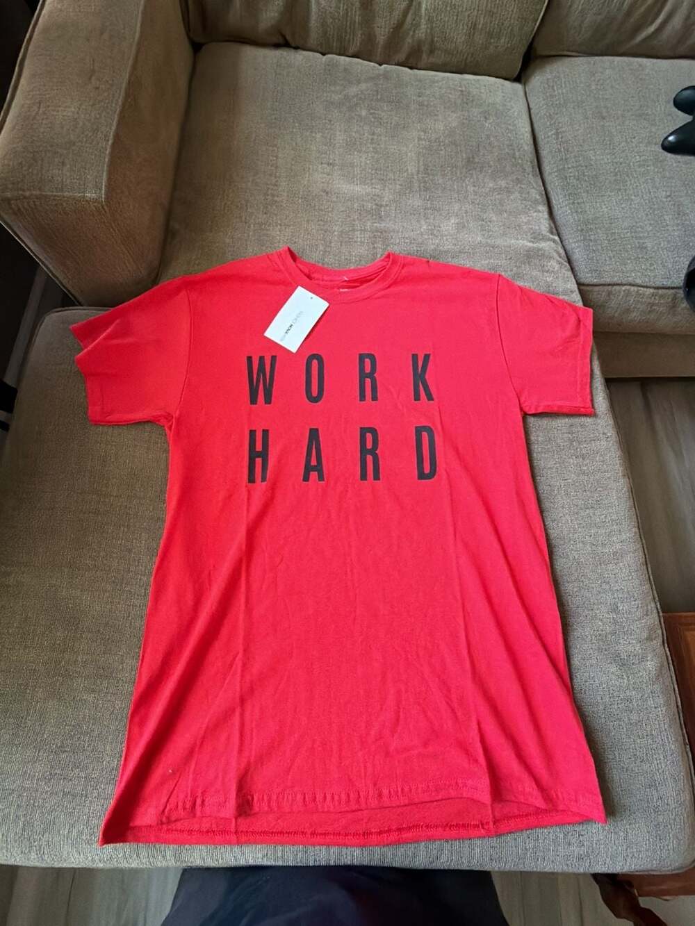Fashion Nova Men 'Work Hard Play Hard' Short Sleeve Graphic Tee